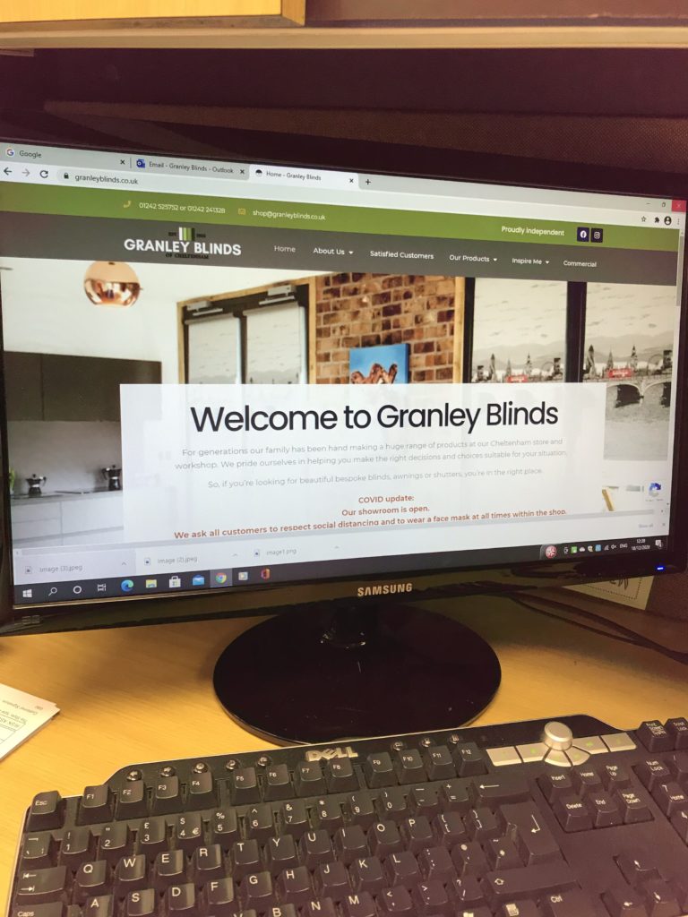 Granley Blinds New Website Desktop